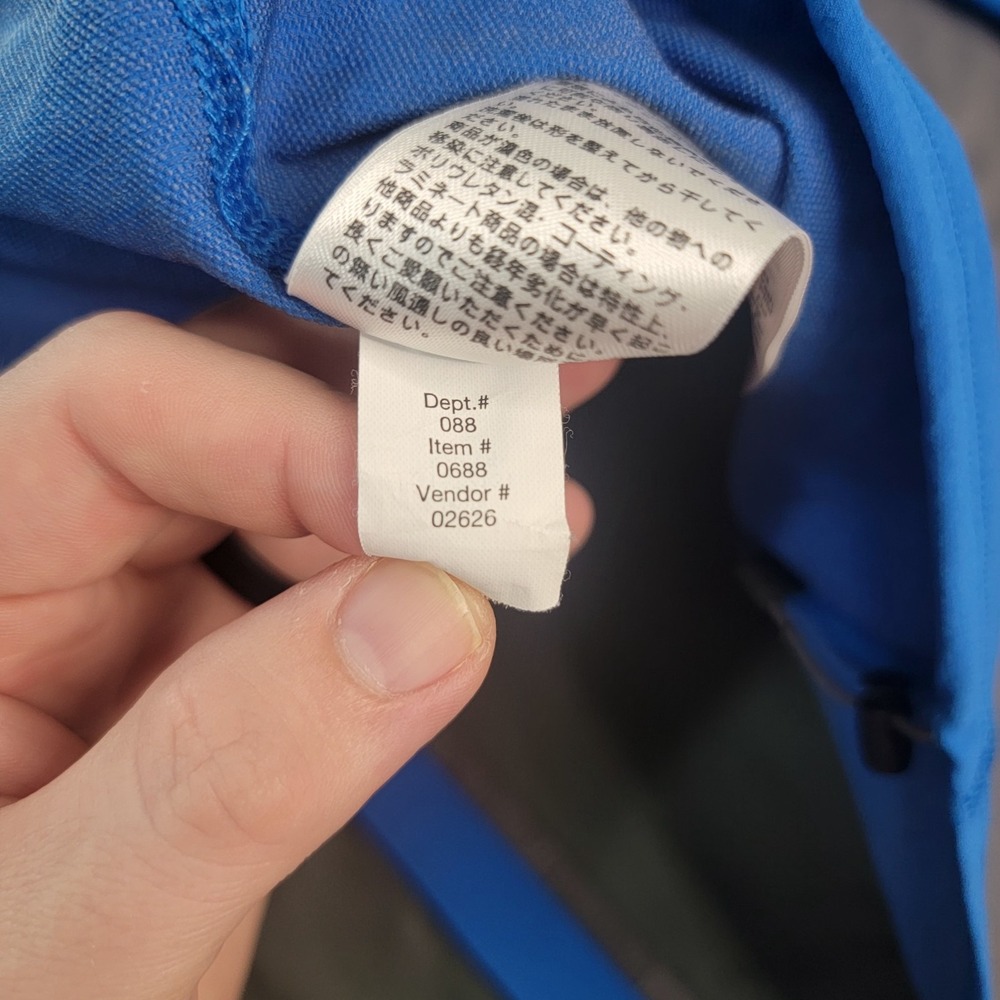 Eddie Bauer First Ascent Rain Jacket Men's Medium Blue Hoodie Full Zip Pcokets - Picture 6 of 7